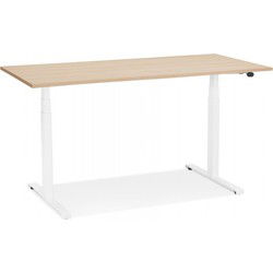 TRONIK elektrisch zit-sta bureau 140x70x127 cm Beige