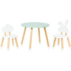 Beliani ROBIN - Kindertafel met stoelen-Wit-MDF