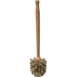 5Five Toiletborstel - hout - beige - 36,5 cm - Badkamer/WC - Toiletborstels