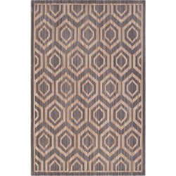 Safavieh Contemporary Indoor Woven Area Rug, Infinity Collection, INF589, in Grey & Beige, 122 X 183 cm