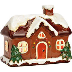 Lichthuis van aardewerk, Kleurrijk (B/H/D) 17x15x9cm