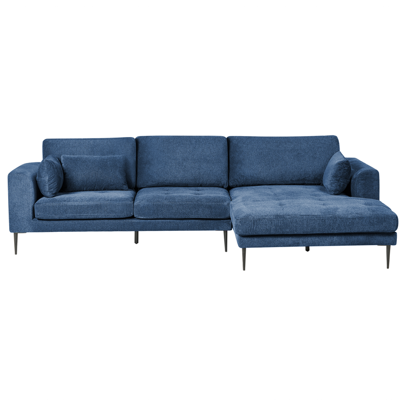 FLAM - Hoekbank - Blauw - Linkszijdig - Polyester - 