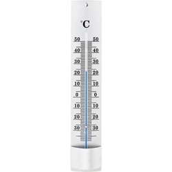 Thermometer binnen en buiten -39 tot +50 Celsius 4 x 21 cm - Buitenthermometers