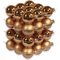 Othmar Decorations kerstballen - 36x st - koper - D6 cm - glas - Kerstbal