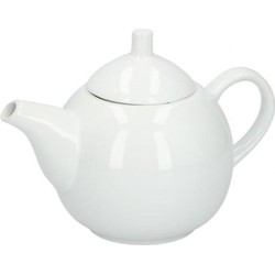 Theepot Ceylon - van keramiek - wit - 1000 ml - 22 x 14 cm - Theepotten