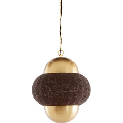 Light & Living - Hanglamp CETARA - Ø33x38cm - Bruin