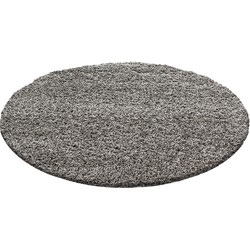 Tapijtenloods Basic Rond Shaggy vloerkleed Taupe Hoogpolig- 160 CM ROND