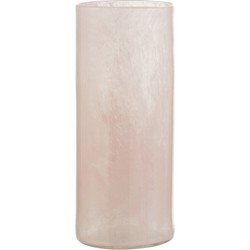  J-Line Theelichthouder Glas Modern Roze Wit  - Large