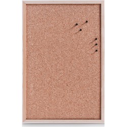 Prikbord van kurk - 60 x 40 cm - memobord/prikbord voor thuis/kantoor - Prikborden
