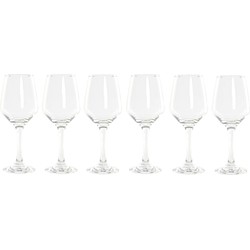 12x Stuks witte wijn glazen 320 ml van glas - Wijnglazen