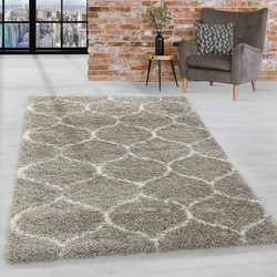 Azure Hoogpolig Beige vloerkleed -