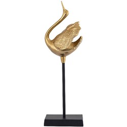 PTMD Decoratieve object Zwaan Joycee - 18x17x57 cm - Aluminium - Goud