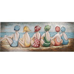 Clayre & Eef 3D Schilderijen metaal 150x60 cm Meerkleurig Metaal Strand