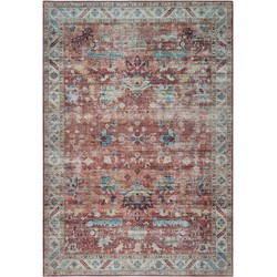 Vercai Rugs Vintage Collectie - Hoogpolig Vloerkleed - Machine Wasbaar - Chenille/ Polyester - Rood - 200x290 cm