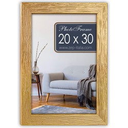 Houten fotolijst goud geschikt voor een foto van 20 x 30 cm - Fotolijsten