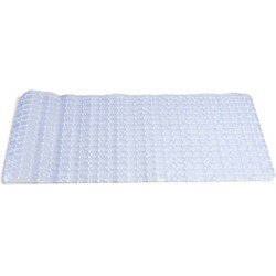 Badmat/douchemat anti-slip transparant vierkant patroon 69 x 39 cm - Badmatjes