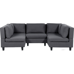 Beliani UNSTAD - Modulaire Sofa-Grijs-Polyester