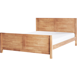 CHAMPAGNAT - Tweepersoonsbed - Lichthout - 160 x 200 cm - Rubberhout