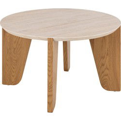 Salontafel Beige MDF - Rond 80x80x45cm - Derk