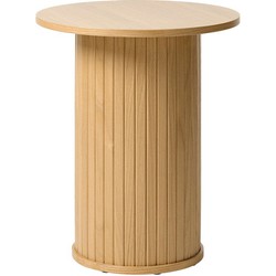 Lenn houten bijzettafel naturel - Ø50 cm