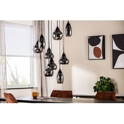 Hoyz Collection - Hanglamp - 9-lichts - 60x60x130 - Bruin