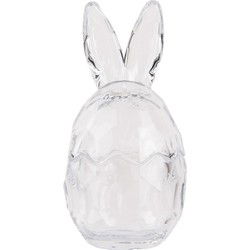 Clayre & Eef Glazen potje Ei Ø 9x17 cm Transparant Glas