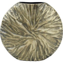 PTMD Lozac Ronde Bloempot - 25 x 6 x 22 cm - Aluminium - Zilver