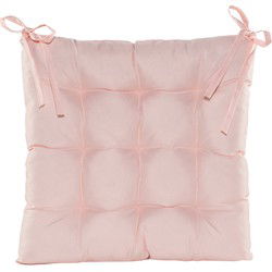 Anna's collection Stoelkussen gewatteerd - licht roze - 38 x 38 cm - tuinstoelkussens