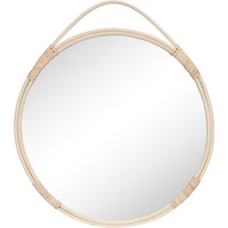 Malo Mirror - Round mirror in natural rattan Ã˜50 cm