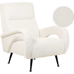 Beliani SVALOV - Fauteuil-Beige-Corduroy