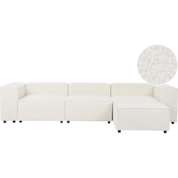 Beliani APRICA - Modulaire Sofa-Wit-Bouclé