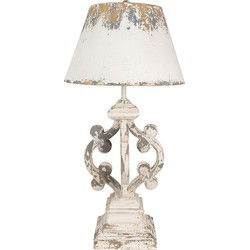 Clayre & Eef Tafellamp Ø 40x79 cm Beige Grijs IJzer