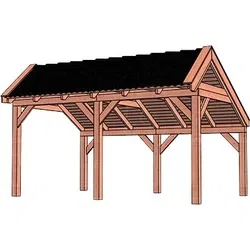 Trendhout douglas kapschuur De Stee, 500 x 360 cm