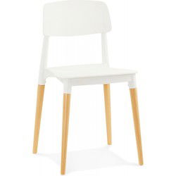 TRENDY moderne stoel 49x48x76 cm Wit