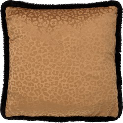 Dutch Decor CHEETA - Sierkussen met dierenprint 45x45 cm Tobacco Brown - bruin - Dutch Decor