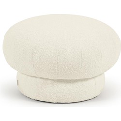 Kave Home - Sarisha ronde poef in wit bouclé Ø 60 cm