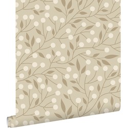 ESTAhome behang bloemmotief beige - 50 x 900 cm - 139591