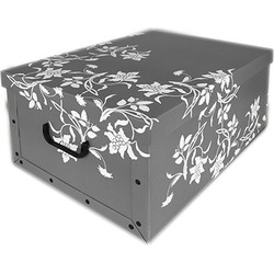 Opbergers box grijs 51 x 37 cm - Opbergbox