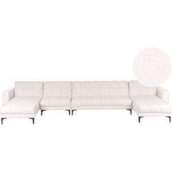 ALNES - Hoekbank 6-zits - Wit - Polyester