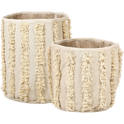 Beliani KAKKI - Mand-Beige-Katoen