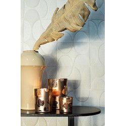 PTMD Mexxy Windlicht - 12 x 12 x 18 cm - Glas - Bruin