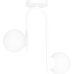 scandinavische plafondlamp Caputo Wit 2-lichts