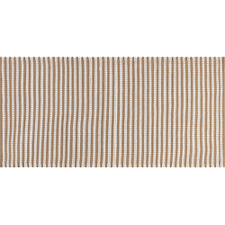 SOFULU - Modern vloerkleed - Wit/Bruin - 80 x 150 cm - Katoen