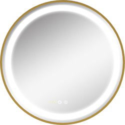4goodz Ronde Badkamerspiegel 60 cm met LED Verlichting 834-393 - Goud