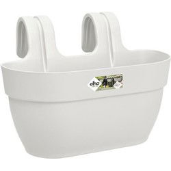 ELHO - Bloempot - Vibia Campana Easy Hanger Medium - Zijde Wit - Buitenbalkon - L 24,1 x B 36 x H 26,5 cm
