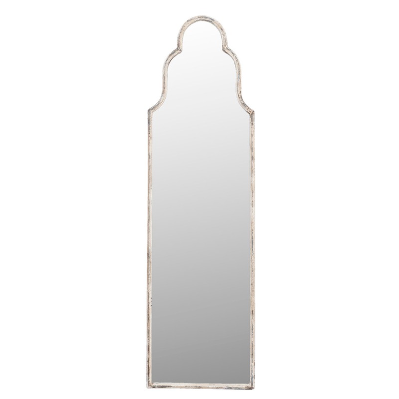 Clayre & Eef Spiegel 38x132 cm Wit IJzer - 