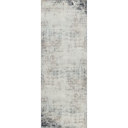 Modern Abstract Loper Gang ALIX - Grijs/Blauw - 80x220 cm 