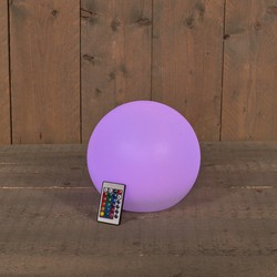 Solar bal 25 cm rgb led met afstandsbediening - Anna's Collection
