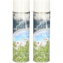 Impregneerspray voor tuinbeelden/tuinkabouters - 2x - 500 ml - blank - Tuinbeelden