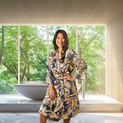 Kayori Kobe Groen Kimono Zijde- Naturel - L